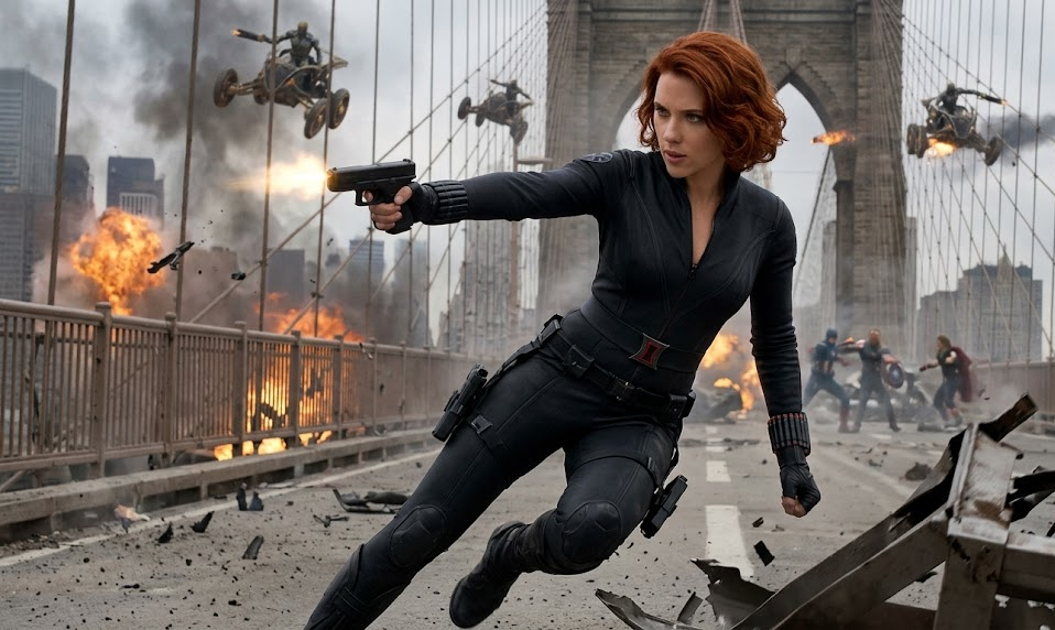 femme rousse dans Avengers