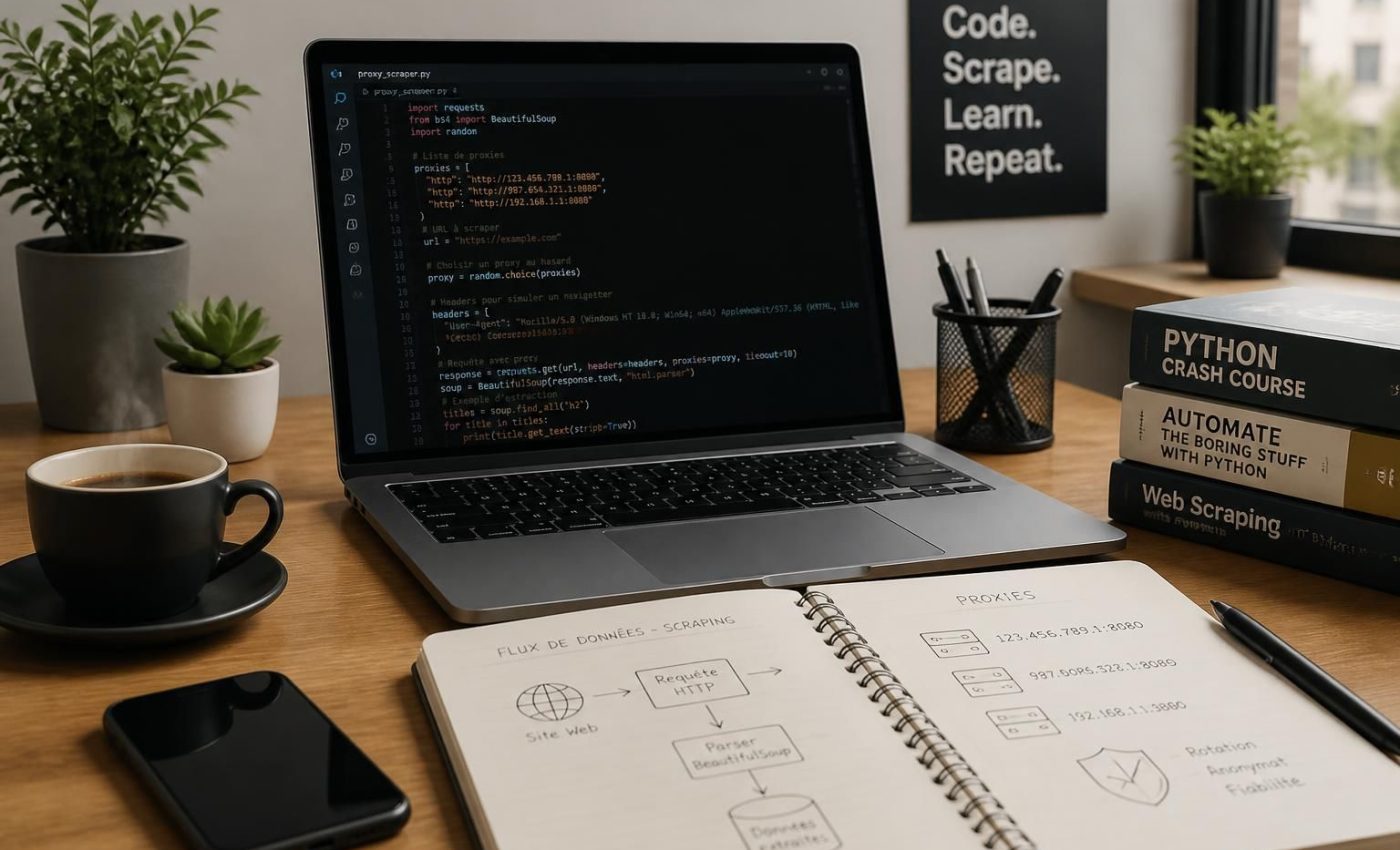 découvrez comment utiliser le proxy scraper beautiful soup avec python facilement grâce à ce guide étape par étape, idéal pour les débutants et les développeurs.